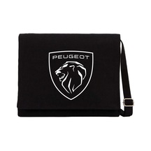 Peugeot Logo Siyah Kanvas Postacı Çantası