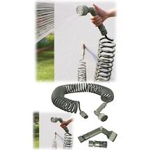 Spiral Hortum Seti Bahçe Sulama Başlığı Seti 15 Metre