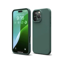 Newface - 458 - iPhone Uyumlu 16 Pro Kılıf Nano İçi Kadife Silikon - - Novapazr - Koyu Yeşil