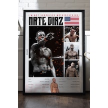 Nate Diaz Ufc Siyah Ahşap Çerçeveli Poster, Dekoratif Dövüş Duvar Tablosu