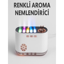 Ritimli Işık Ve Buhar Özellikli Aroma Terapi Cihazı - Sessiz Çalışma, 700ml Su Kapasitesi Beyaz