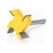 Suofeng 8mm Şaftlı 4 Kenarlı T Tipi Ahşap Oluk Açma Frezesi, Taşınabilir Ve Dayanıklı.