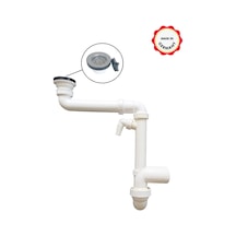 Dallmer Yer Kazandıran Lavabo Sifonu Evye Sifonu Delikli Süzgeçli 50'Lik Koku Önleyici Gider Borulu