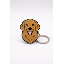 Golden Retriever Figürlü Açacaklı Anahtarlık