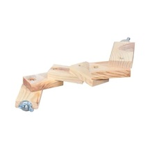 Doğal Ağaç Kuş Tüneği Merdiveni - 6 Basamak, 37 Cm