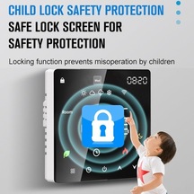 Fortunelane K6h16a Elektrikli Isıtıcı Termostati - Dokunmatik Led, Akıllı Programlama, Çocuk Kilidi, Ip20 Flam Yalıtımlı Pc, Otom