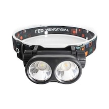 Ulzyvf Yürüyüş Yeni Siyah Lambası Lambası Kaynağı Kamp Işık Güçlü Gece Gece Farları Far Far Çift Çalışma Çalışma Açık Açık Ri Siyah