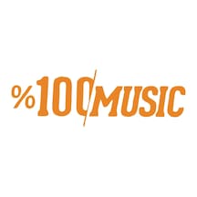 %100 Music Araba Sticker 17x17 Cm Turuncu