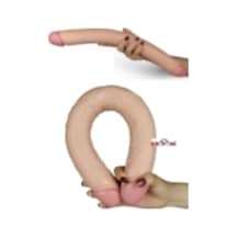 Erofoni Yeni Nesil Ultra Süper Realistik 46 CM Çift Taraflı Ve Çift Başlı Yapay Gerçekçi Dildo Penis