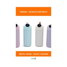 Dijital Göstergeli Şık Termos Sıcak Soğuk İçin Ideal Çok Renkli