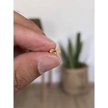 Şık Cerrahi Çelik Dudak Tragus Helix Kıkırdak Conch Minimal Kare Piercing Turkuaz