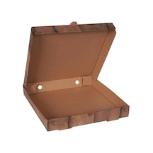 Ahşap Baskılı Pizza Kutusu 33 CM 33 x 33 x 4 CM  100 Adet