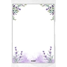 A5 Çiçek Bloknot Çizgisiz Defter - 50 Yaprak - Memopad - Notepad - Not Defteri - Not Kağıdı - 2979 Çok Renkli