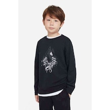 Tshirthane Venom Baskılı Unisex Çocuk Siyah Sweatshirt (534632024) Siyah
