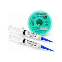 Elektronikci Kimei Km-2015 2,0mm Lehim Sökme Teli Krem 5cc 2 Li Flux Seti Tk28