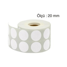 Tanex Nokta Etiket 20 MM 2500 Adet Gri