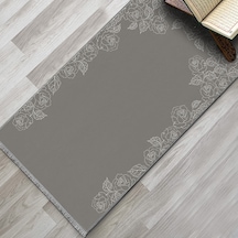 Evaşk Namazlık Dokuma Halı Kaymaz Muslumana Seccade 80 x 130 KOYU GRİ EVAŞK404A66