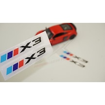Bmw X3 Logo 3M 3D Damla Silikon Torpido Bagaj Çamurluk Logo Amble