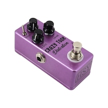 Xindoker Mor Renkli Elektro Gitar Efekt Pedalı - Distorsiyon Tek Blok, Doğru Bypass Anahtarı, Düğme Kontrol, Çinko Alaşımlı Kasa