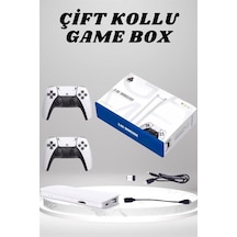 4k 3d Hd Görüntü Kaliteli Kablosuz Çift Kollu 20.000 Oyunlu Retro Oyun Konsolu Tv Box Mh-hs7195-9928 Beyaz