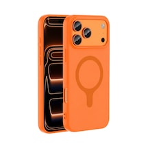 Joko Apple Uyumlu iPhone 18 Pro/17 Pro Z Silikon Magsafe Kapak - Turuncu Çok Renkli