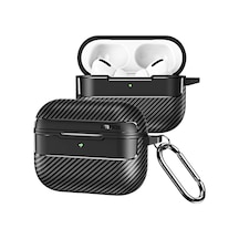 Airpods Pro 3. Nesil Uyumlu Karbon Fiber Hybrid Polymer Technology Premium Kulaklık Kılıfı Siyah