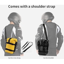 Konesam Logo Tasarımsız Siyah 8 Litrelik Motosiklet Bagaj Çantası