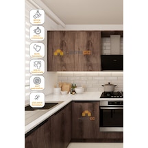 Budaklı Ceviz Yapışkanlı Kaplama Folyo 120 Cm Mobilya, Duvar, Kapı, Mutfak İçin Pw728 - Pw728 120 X 800 Cm