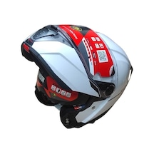 Mt Helmets Atom 2 Sv Çeneden Açılır Motosiklet Kaskı Beyaz Beyaz
