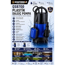 Qsb 700w Plastik Kombine Dalgıç Pompa 2 Si 1 Arada Otomatik Çalışma Temiz Ve Kirli Su Motoru