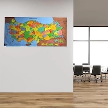 Renkli Türkiye Haritası Manyetik Yapıştırıcı Gerektirmeyen Duvar Stickerı 118 Cm 56 Cm Çok Renkli