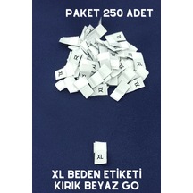 Xl Orta Katlamalı Kırık Beyaz Renk Go Dokuma Beden Etiketleri 250