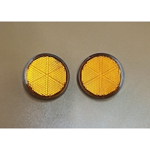 Yuvarlak Sarı Reflektör 2 Adet 6mm Vidalı
