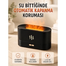 Alev Efektli Ultrasonik Aroma Difüzörü 180 Ml Led Işıklı Hava Nemlendirici - Lisinya