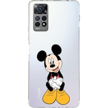 Xiaomi Redmi Note 11 Pro Uyumlu Kamera Korumalı Kapak Mickey Mouse Tasarımlı Şeffaf Kılıf Şeffaf