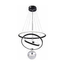 Çember Tek Top Siyah Avize Siyah