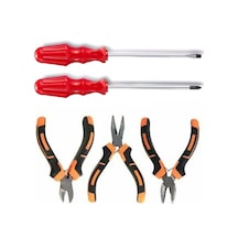 5 Li Set Mini Pense Seti Yan Keski Kargaburun Düz Ve Yıldız Torna