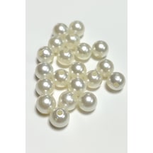 8 - 98 - Mm Delikli İnci Boncuk 500 - Spt-gld - Gram Krem