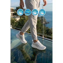 Walkway Flexion G Beyaz-gümüş Memory Foam Unisex Spor Ayakkabı Beyaz - Gümüş