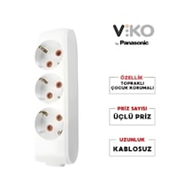 Viko Multilet Üçlü Grup Priz Topraklı Klemensli 2 M
