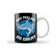 Cute & Funny Not Feeling So Great Shark Pun Kupa Bardak Porselen Karışık