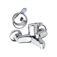 Moonshop Krom Kaplama Banyo Bataryası + Duş Seti Krom
