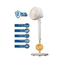 Everest Fan12 Dynabreeze 9 Çift Motorlu Vantilatör Krem 70w 2000 Rpm 3 Hız Kademeli