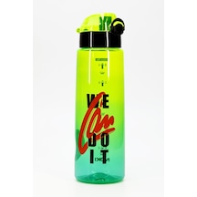 Su Matarası Tritan Geniş Ağız Su Şişesi Grafiti Spor Matarası Suluğu Bpasız 800 Ml Yeşil 0104