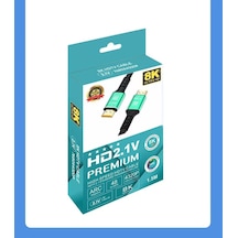 8k Ultra Hd Hdmı 2.1 Kablo - 48gbps 4k 120hz / 8k 60hz Altın Kaplama Örgülü Hdmı Kablosu