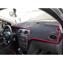 2005-2011 Modellerine Uygun Ford Focus 2 Torpido Koruma Halısı Siyah Kenar Renk Kırmızı