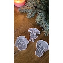 Okpax Harry Potter Figürlü 3 Lü Set Kurabiye Kalıbı Beyaz