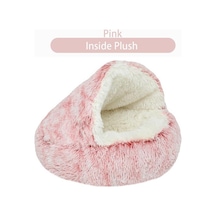 Pet Köpek Kedi Yatak Yuvarlak Peluş Yavru Sıcak Uyku Yuva Yatak Kedi Igloo Mağara Evi S