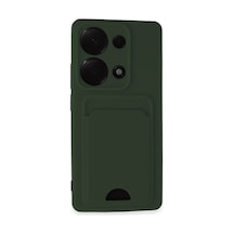Xiaomi Redmi Note 13 Pro 4g Kılıf Kelvin Kartvizitli Silikon Yeşil