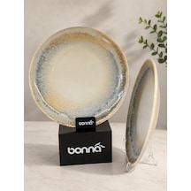 2'li Knidos Gourmet Düz Tabak 25 Cm Yemek / Servis / Sunum Tabağı Çok Renkli